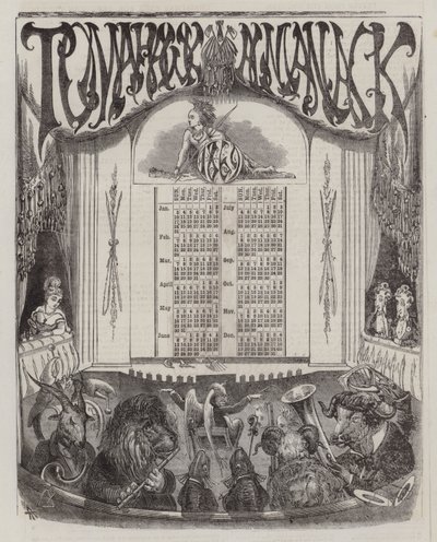 Almanaque Tomahawk para 1869 (cor litho) de Matthew