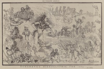 Hieróglifo de Tomahawk para 1869 (cor litho) de Matthew