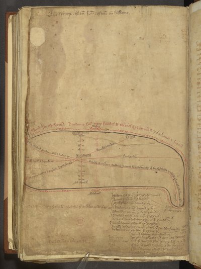 Algodão MS Nero D 1 f.187v estradas militares romanas, de 