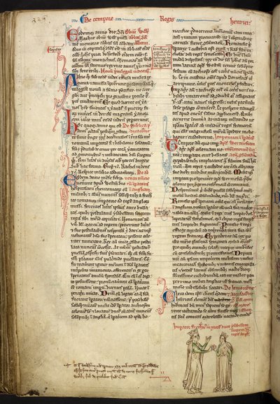 Casamento de Frederico II e Isabel de Inglaterra, Real 14 C VII, f.123v de Matthew Paris
