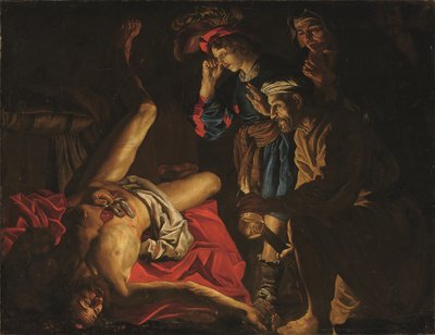 A Morte de Catão (óleo sobre tela) de Matthias (c.1600 p.1650) (studio of) Stomer