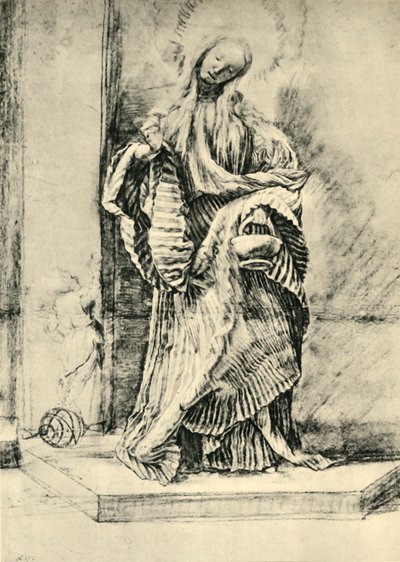 Santa Dorothy com cesto de flores, c1520, 1943. de Matthias Gruenewald
