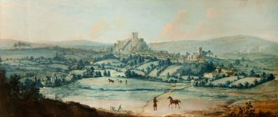 Vista distante de Clitheroe, c.1730 (óleo sobre tela) de Matthias Read