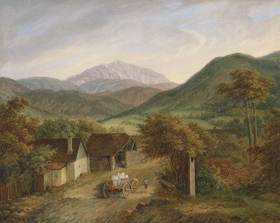 Matthias Rudolf Toma Vista do Schneeberg 1860 de Matthias Rudolf Toma
