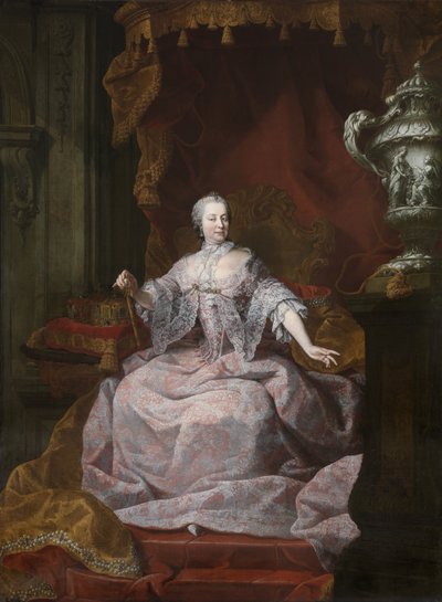 Retrato da Imperatriz Maria Teresa da Áustria 1717-1780, década de 1750 de Matthias de Visch
