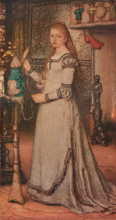 Menina com um Distaff, c1873 de Matthijs Maris