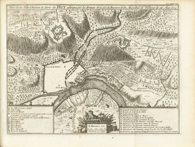Beleg van Huy, 1705
Plano da Cidade, Castelo e Forte de Huy sitiado pelas Armas de S.E. de Baviere & Marechal de Villeroy em 26 de Maio de 1705 (título sobre o objecto) de Matthijs Pool (possibly)