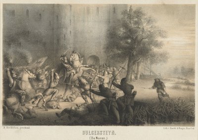 Bulgersteyn sitiada pelos normandos, c. 810 Bulgersteyn (Os noruegueses) (título no objeto) de Matthijs Willem Gerardus Michielsen