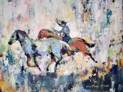 Galope de laço de cowboy de Matthys Moss