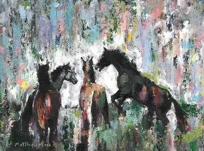 Cavalos Selvagens Expressivos de Matthys Moss