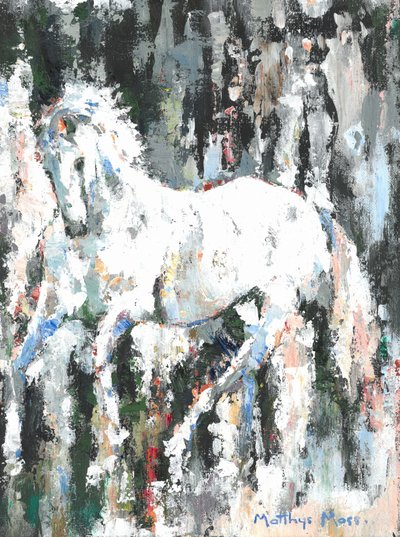 Cavalo Branco Enérgico de Matthys Moss