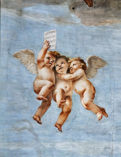 Concertos de Anjos, pormenor de Mattia (1613-99) Preti