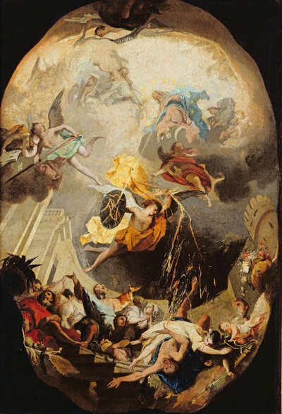 A Ordem Dominicana Superando a Heresia, 1750 de Mattia Bortoloni