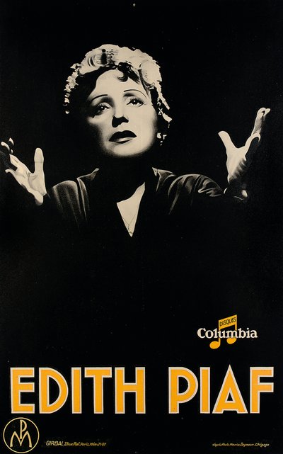 Cartaz com a imagem de "Edith Piaf", c.1920 (litografia) de Maurice (after) Seymour