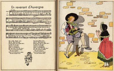 Voltando de Auvergne. rima infantil (canção infantil) (gravura) de Maurice Berty