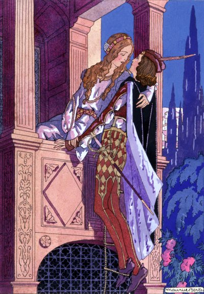 Romeu e Julieta, c.1930 (ilustração) de Maurice Berty