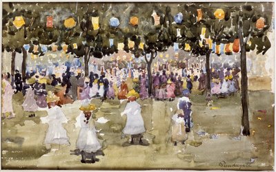 Central Park, Nova York, 4 de julho de Maurice Brazil Prendergast