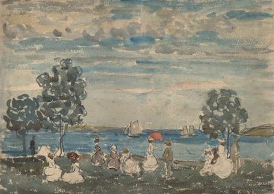 Figuras em uma praia, 19101915. de Maurice Brazil Prendergast
