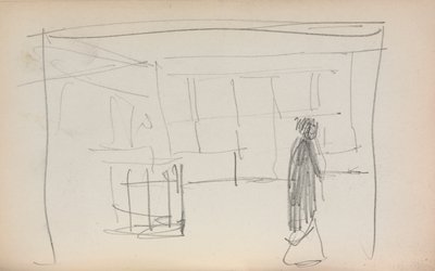 Caderno de desenho italiano: figura em uma página interior 175, 1898-1899. de Maurice Brazil Prendergast
