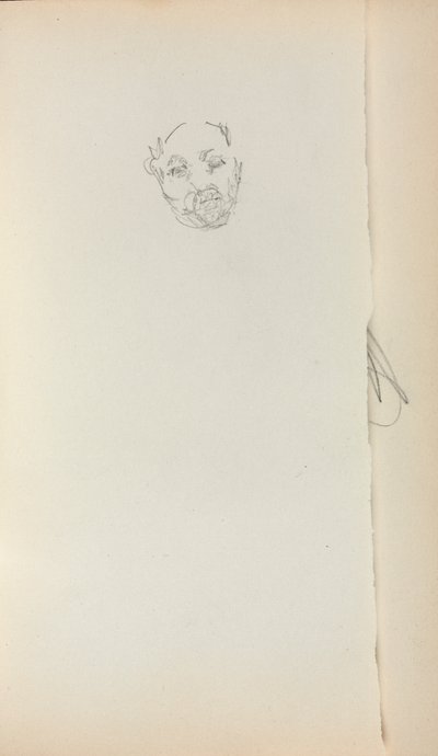 Caderno de desenho italiano: Head of a Man, página 221, 1898-1899. de Maurice Brazil Prendergast