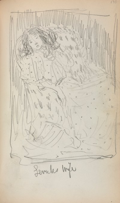 Caderno de desenho italiano: Esposa Levuks, página 170, 1898-1899. de Maurice Brazil Prendergast