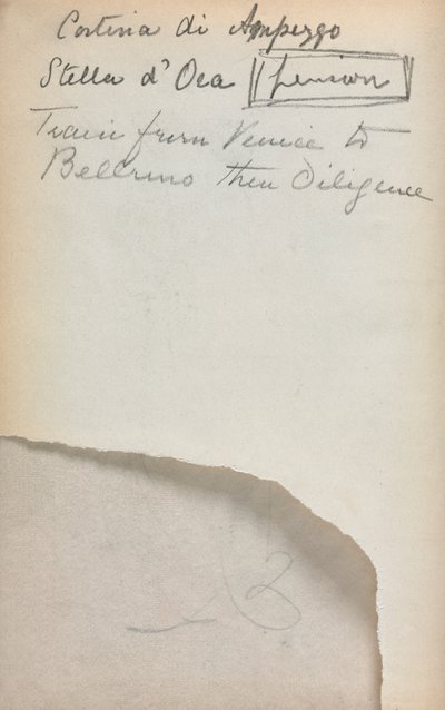 Caderno de desenho italiano: Notas, página 3, 1898-1899. de Maurice Brazil Prendergast