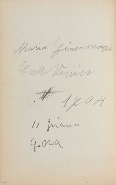 Caderno de desenho italiano: Notas, página 62, 1898-1899. de Maurice Brazil Prendergast