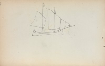 Sketchbook italiano: Veleiro página 224, 1898-1899. de Maurice Brazil Prendergast