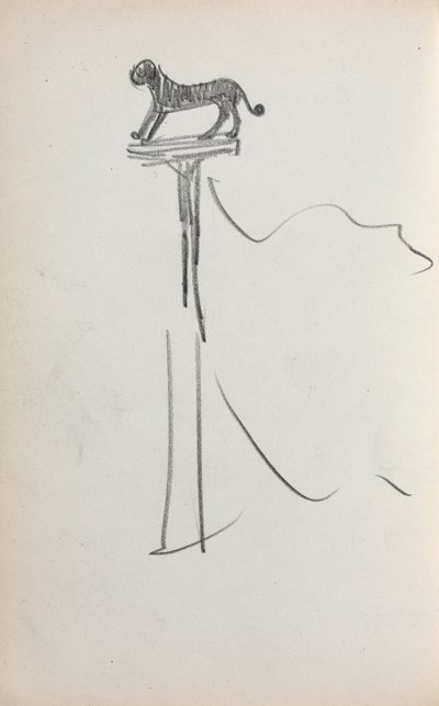 Caderno de desenho italiano: San Marco Lion, página 39, 1898-1899. de Maurice Brazil Prendergast