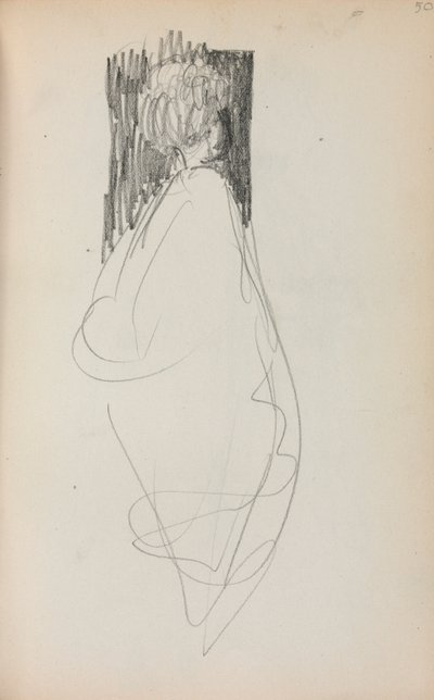 Caderno de desenho italiano: Mulher em pé, página 50, 1898-1899. de Maurice Brazil Prendergast