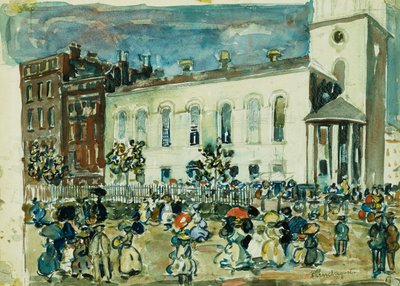 Igreja de Park Street, Boston, c.1905-1907 de Maurice Brazil Prendergast