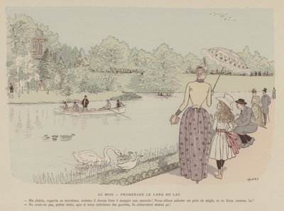 Ilustração para Paris Brillant (cor litho) de Maurice Charles Mathieu Bonvoisin