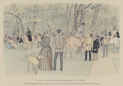 Ilustração para Paris Brillant (cor litho) de Maurice Charles Mathieu Bonvoisin