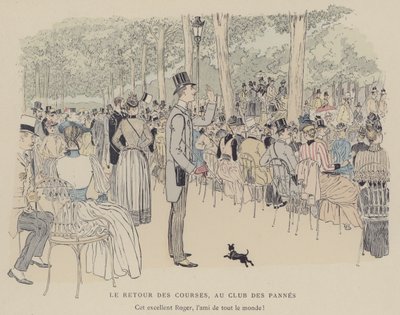 Ilustração para Paris Brillant (cor litho) de Maurice Charles Mathieu Bonvoisin