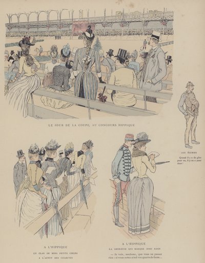 Ilustração para Paris Brillant (cor litho) de Maurice Charles Mathieu Bonvoisin