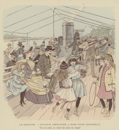 Ilustração para Paris Brillant (cor litho) de Maurice Charles Mathieu Bonvoisin