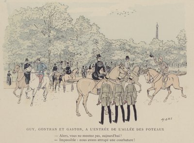 Ilustração para Paris Brillant (cor litho) de Maurice Charles Mathieu Bonvoisin
