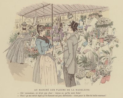 Ilustração para Paris Brillant (cor litho) de Maurice Charles Mathieu Bonvoisin