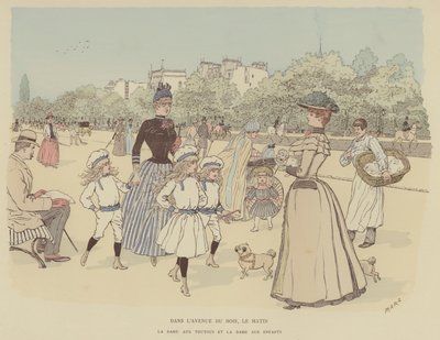 Ilustração para Paris Brillant (cor litho) de Maurice Charles Mathieu Bonvoisin