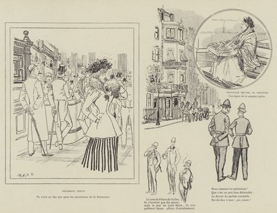 Ilustração para a vida de Londres por Marte de Maurice Charles Mathieu Bonvoisin