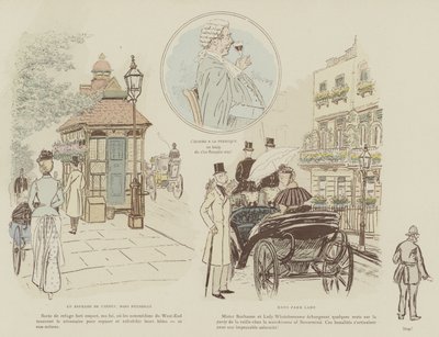 Ilustração para a vida de Londres por Marte de Maurice Charles Mathieu Bonvoisin