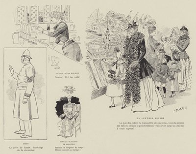 Ilustração para a vida de Londres por Marte de Maurice Charles Mathieu Bonvoisin