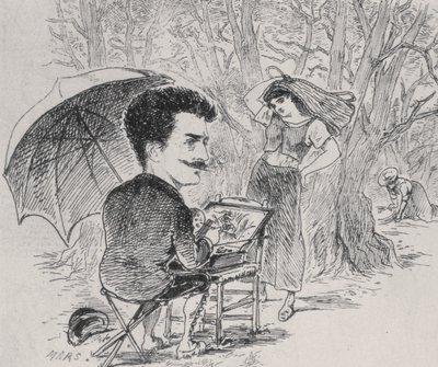 Rops pintando seus apanhadores de azeitonas, 1877 de Maurice Charles Mathieu Bonvoisin