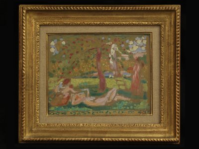 Outono Bucolics ou sob a macieira de Maurice Denis
