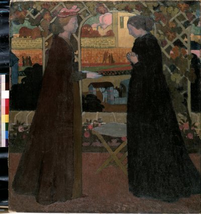 A visita. Pintura de Maurice Denis (1870-1943) de Maurice Denis