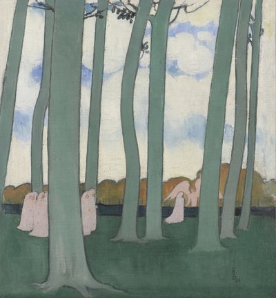 Paisagem com árvores verdes ou árvores de faia em Kerduel, 1893. de Maurice Denis