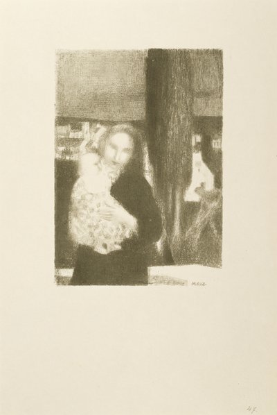 Maternite au cypres (Mãe e Filho Sob um Cipreste) de Maurice Denis