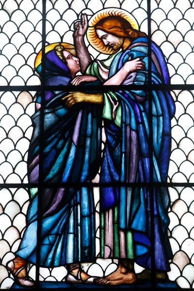 Museu Maurice Denis, Saint Germain en Laye, França, capela de Saint Louis (vitral) de Maurice Denis