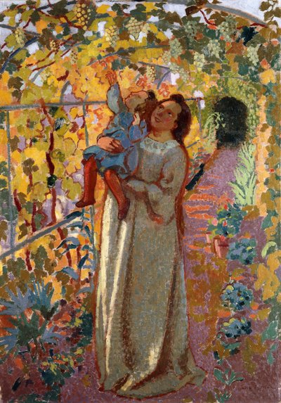 Mãe e filho sob a videira; Mãe e filho sob a videira, de Maurice Denis