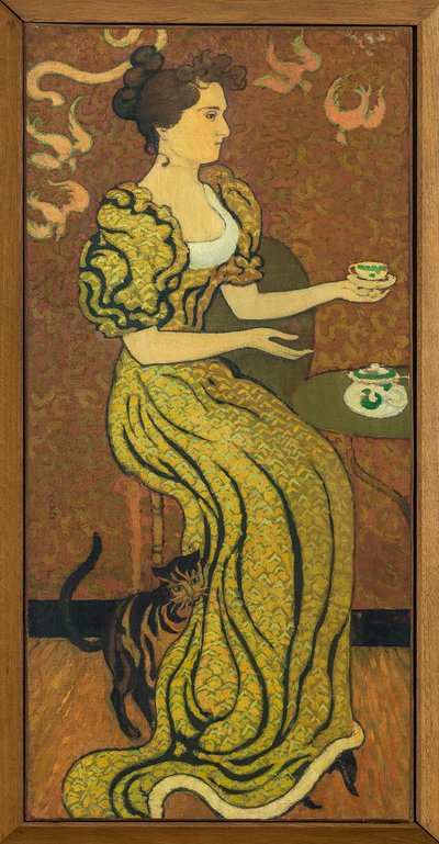 Retrato de Madame Ranson no Cat circa 1892 (óleo sobre tela) de Maurice Denis